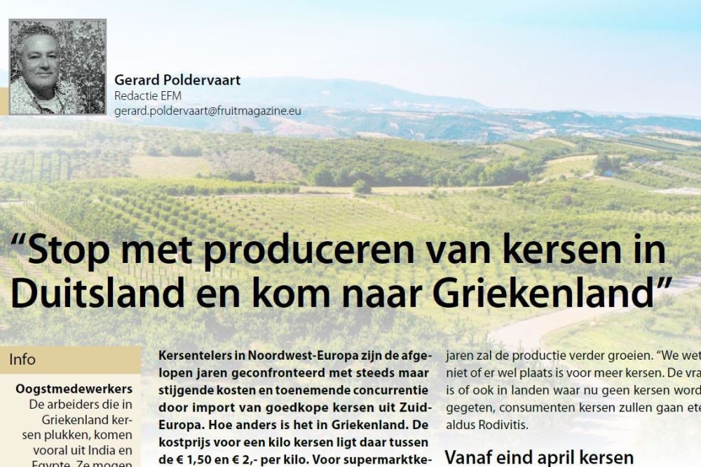 &ldquo;Stop met produceren van kersen in Duitsland&rdquo;