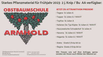 Starkes Pflanzmaterial f&uuml;r Fr&uuml;hjahr 2023 verf&uuml;gbar