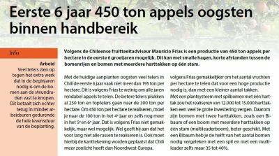 450 ton appels in eerste 6 jaar