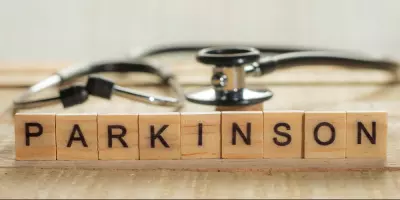 Medical and health care words writing typography lettering concept, Parkinson Disease