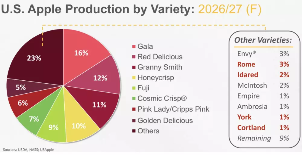 USApple expects 6% less apples than last year